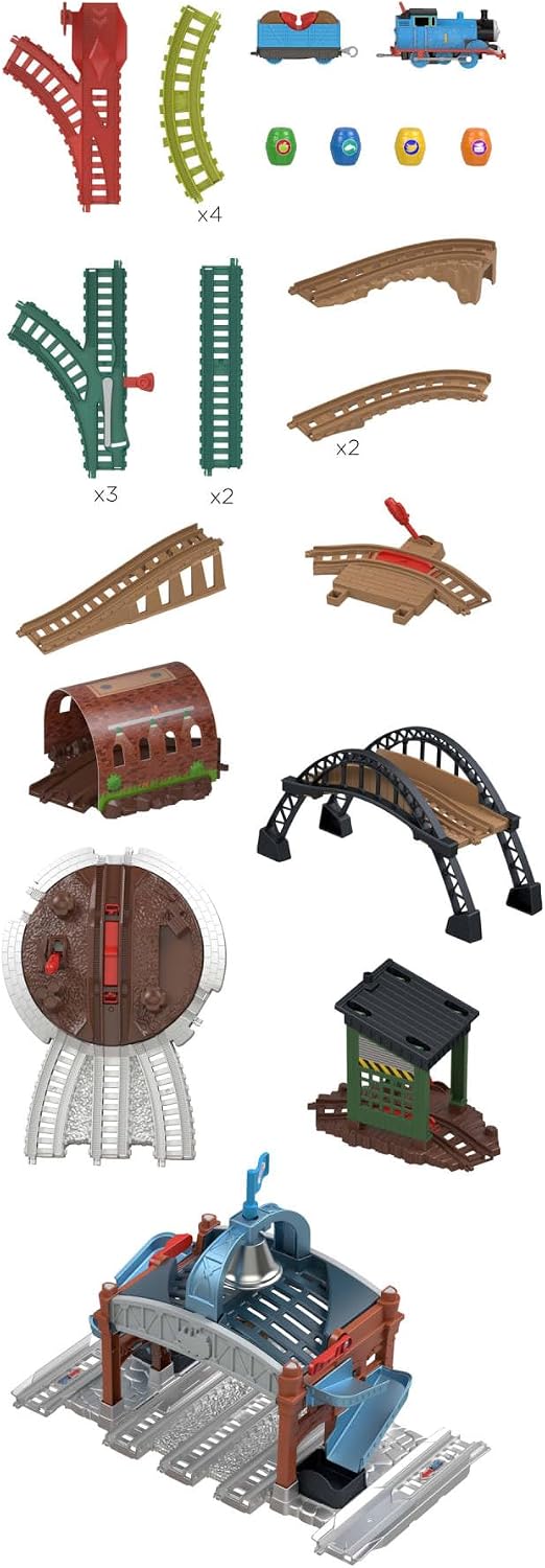 Mattel Fisher Price Thomas & Friends Toy Train Playset, Load & Launch Barrel Delivery with Classic M