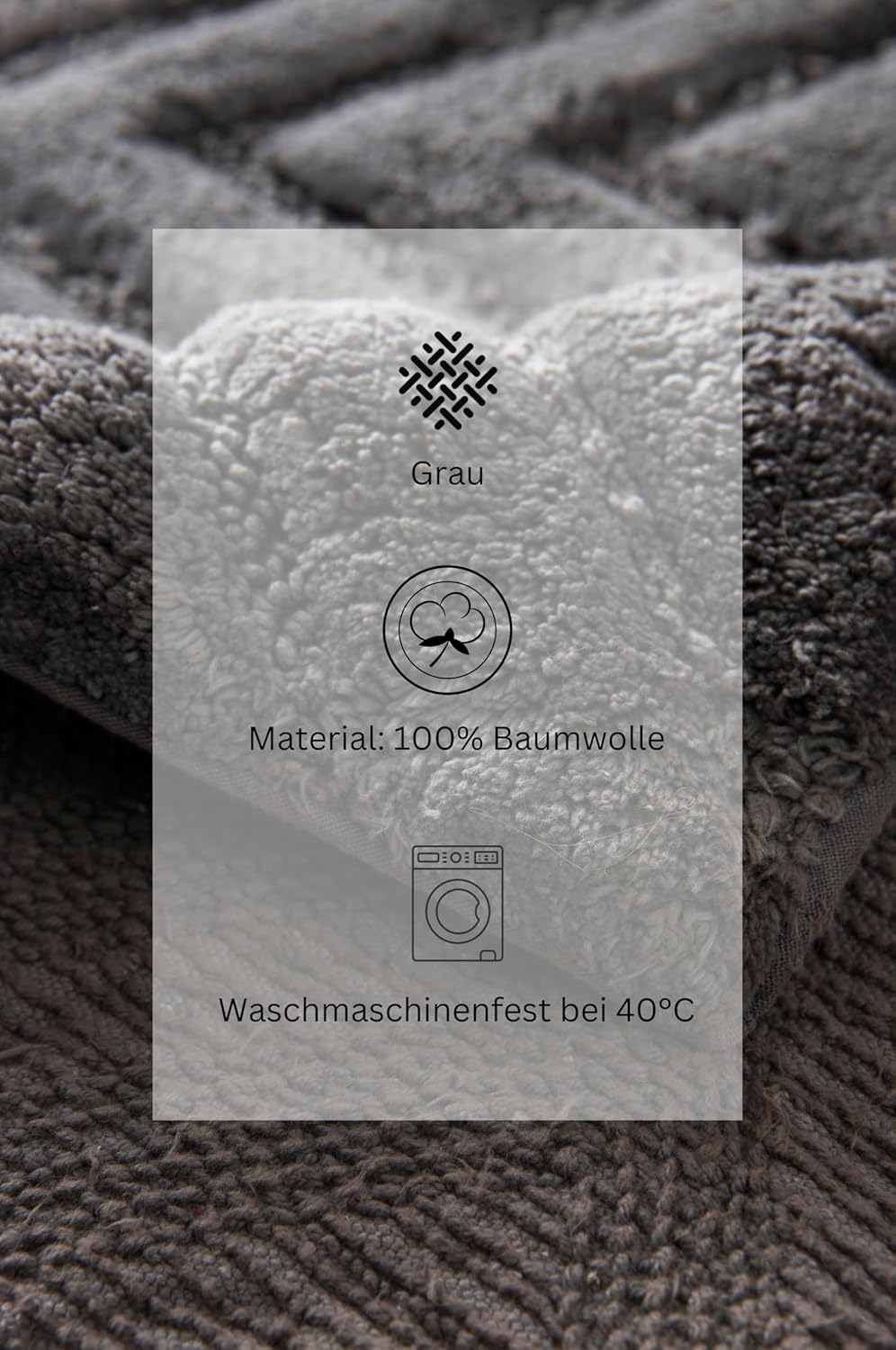 JOTEX Badteppich, Grau, 80X120, 10 Grau 80X120, Grau 80X120