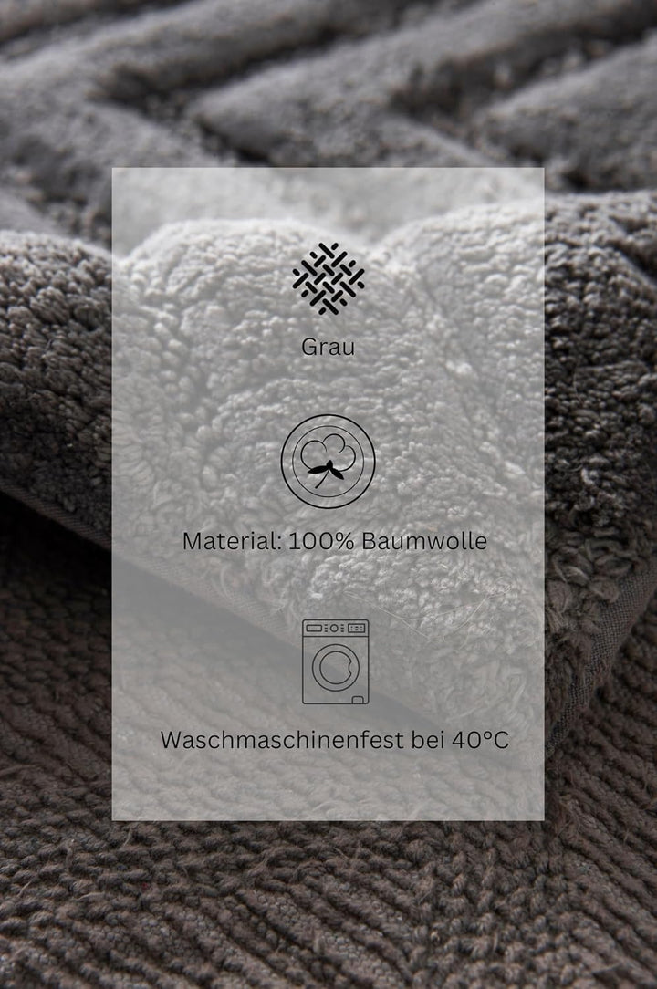 JOTEX Badteppich, Grau, 80X120, 10 Grau 80X120, Grau 80X120