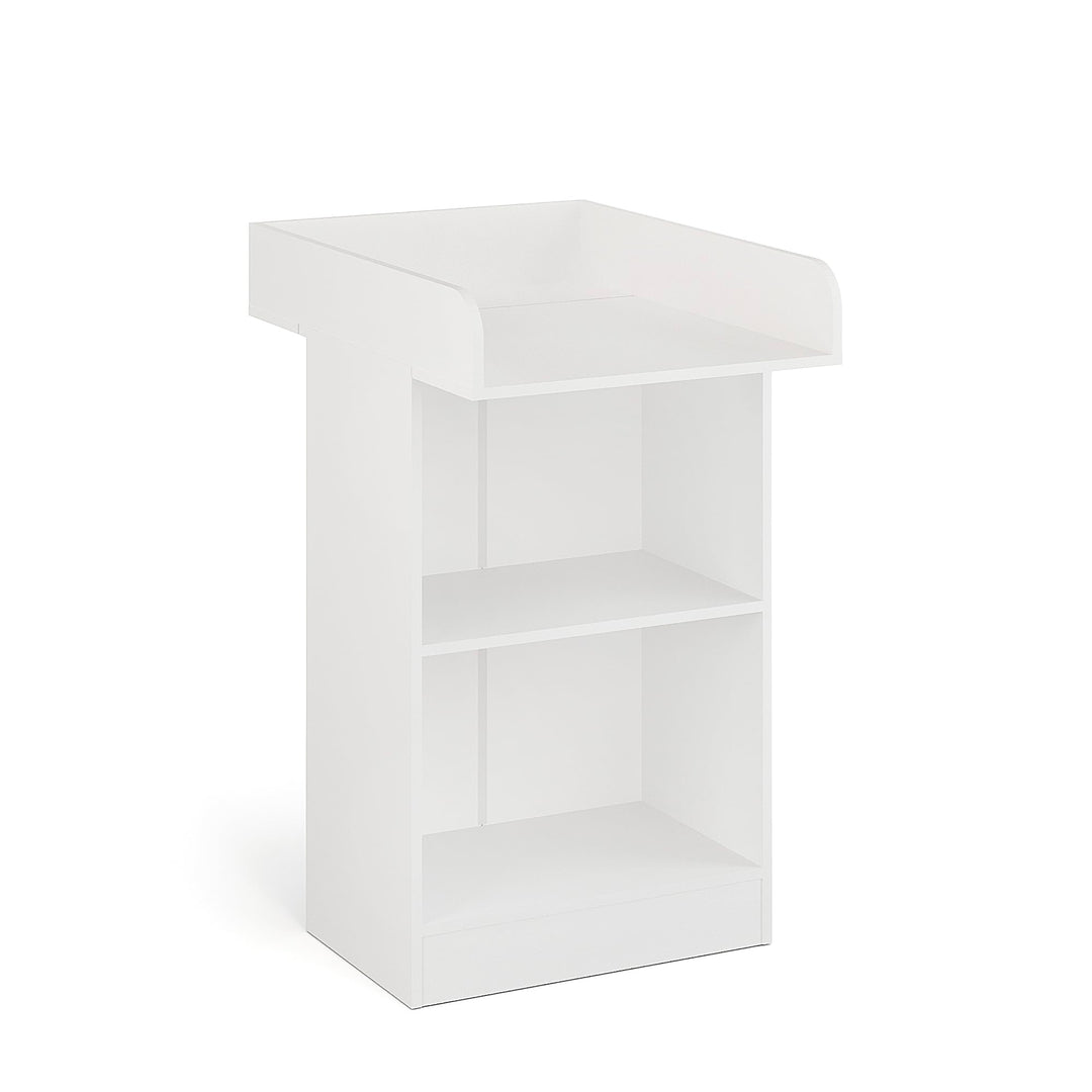 KOMTO Wickelkommode Weiss - Wickeltisch Schmal, Baby Kommode mit Wickelaufsatz abnehmbar, Baby Chang