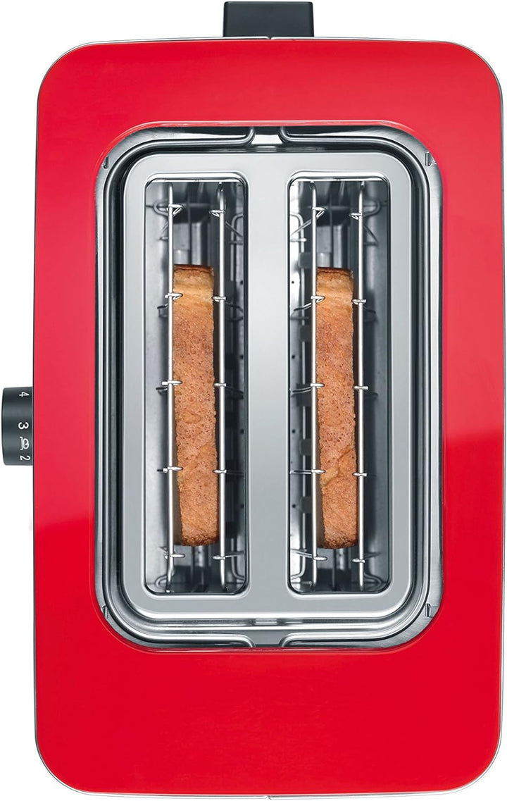 Graef TO63EU TO 63 2-Scheiben Toaster, Kunststoff, Rot, 27.3 x 17.8 x 19.5 cm Single, Single
