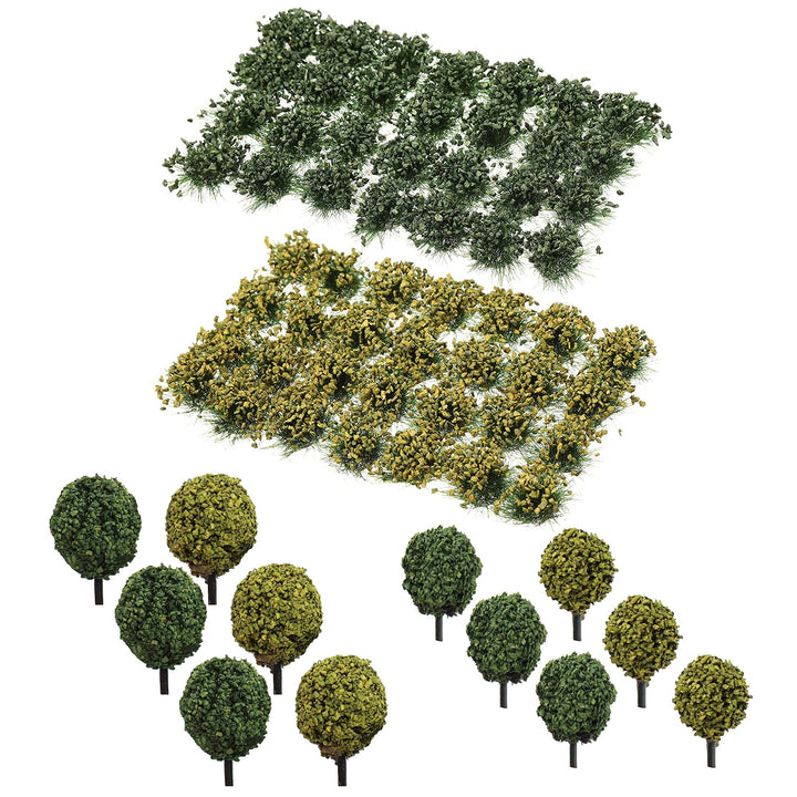 Cayway 4 Stück Static Grass Tuft Selbstklebende Statische Grass Statisches Grasbüschel Miniatursträu