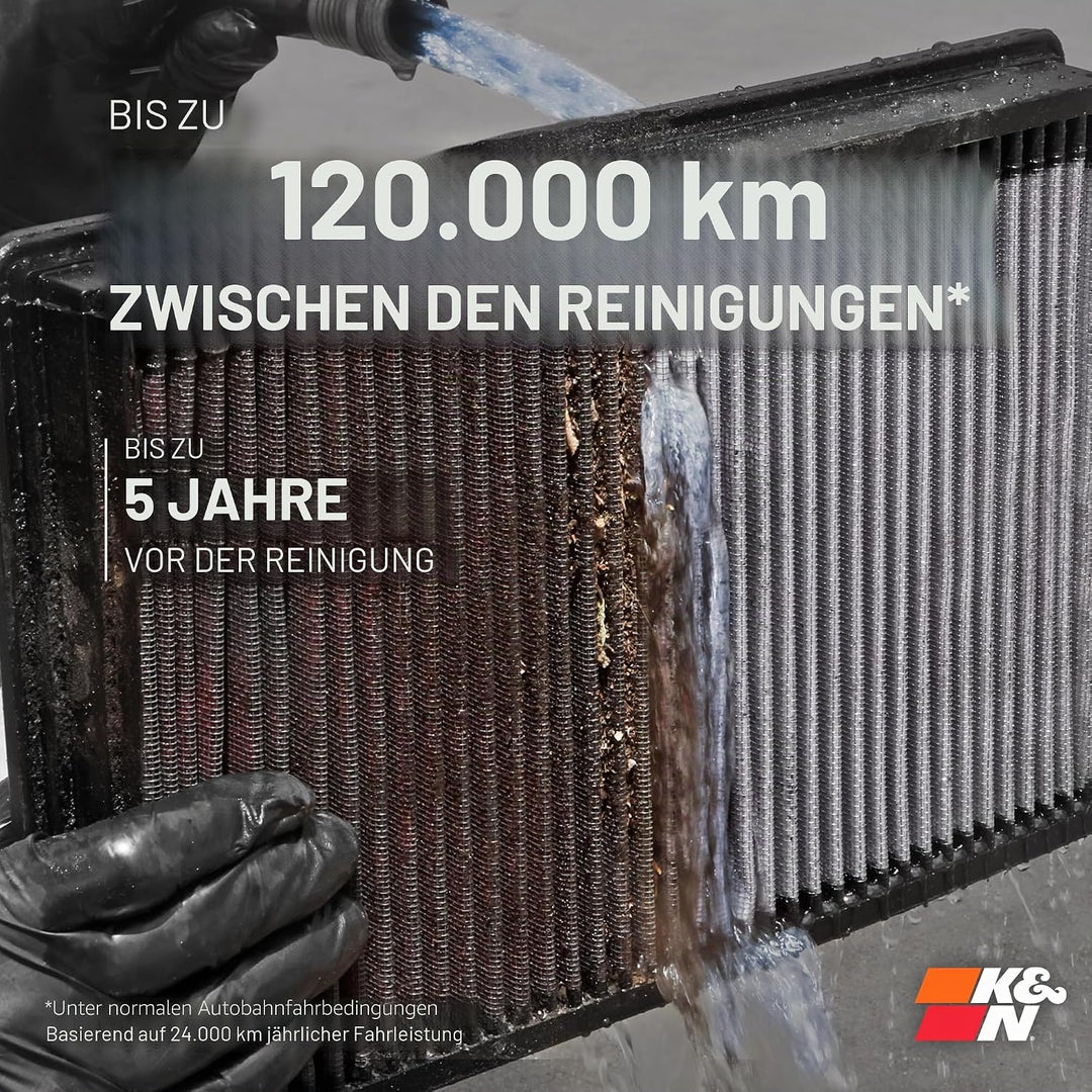 K&amp;N 33-2460 Motorluftfilter: Hochleistung, Prämie, Abwaschbar, Ersatzfilter,Erhöhte Leistung, 2011-2