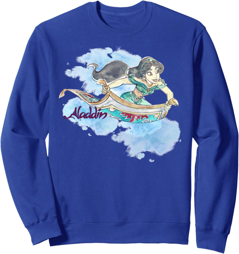 Disney Aladdin Jasmine Magic Ride Watercolor Sweatshirt