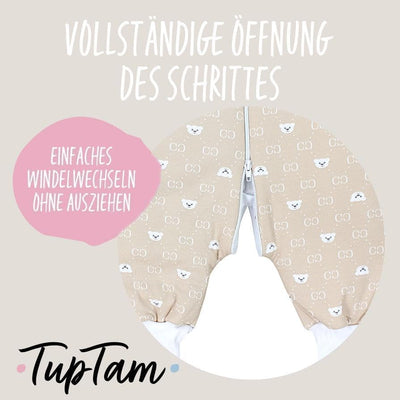 TupTam Baby Schlafsack mit Füssen Ganzjahresschlafsack OEKO-TEX zertifizierte Materialien 2,5 TOG 68