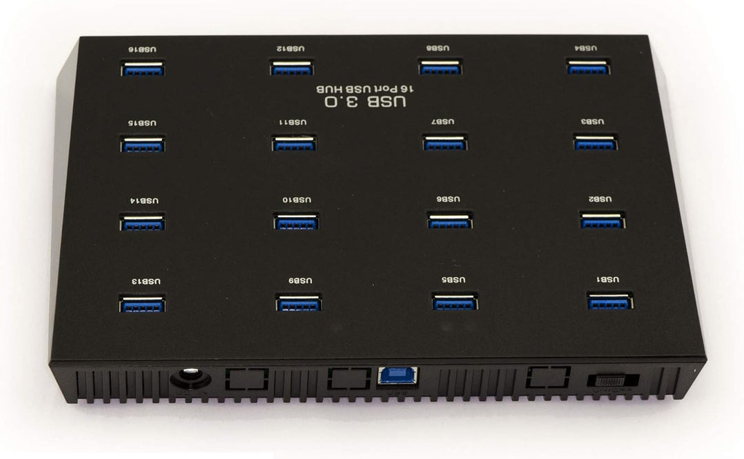 Kalea-Informatique© Industrial Hub USB3, 16 Ports (USB 3.0 Superspeed 5 GB), mit 5A-Netzteil - Indus