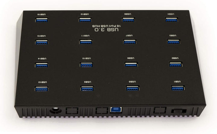 Kalea-Informatique© Industrial Hub USB3, 16 Ports (USB 3.0 Superspeed 5 GB), mit 5A-Netzteil - Indus