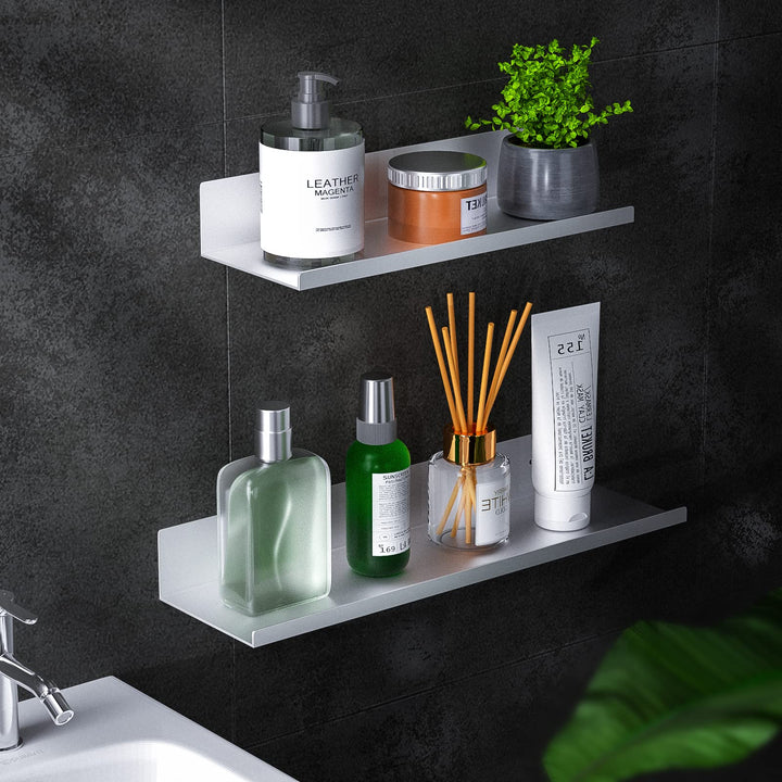 Duschablage Badezimmer Regal Ohne Bohren, 2er Set Badregal Duschkorb Ablagen Wandregal Duschregal Se