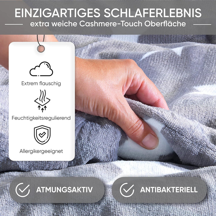 Kuscheli® - Winter Plüsch Bettwäsche 155x220 Wendebettwäsche Cashmere Touch Coral Fleece Bettbezug K