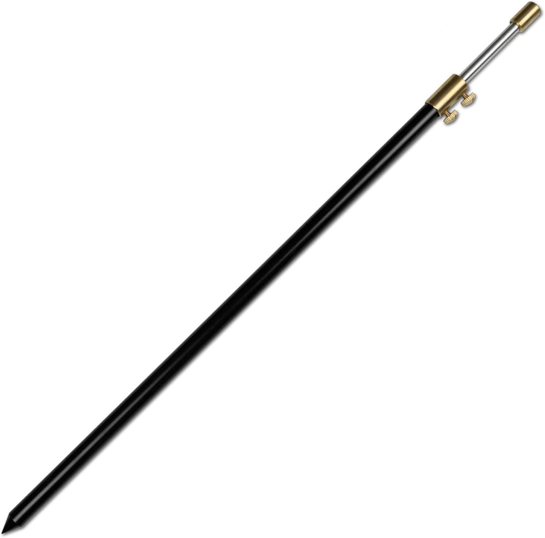 2-4 Stück Rutenhalter Brolly Bankstick Alu Doppelschraube 50-90cm / 100-190cm 16/9mm schwarz 4 Stück