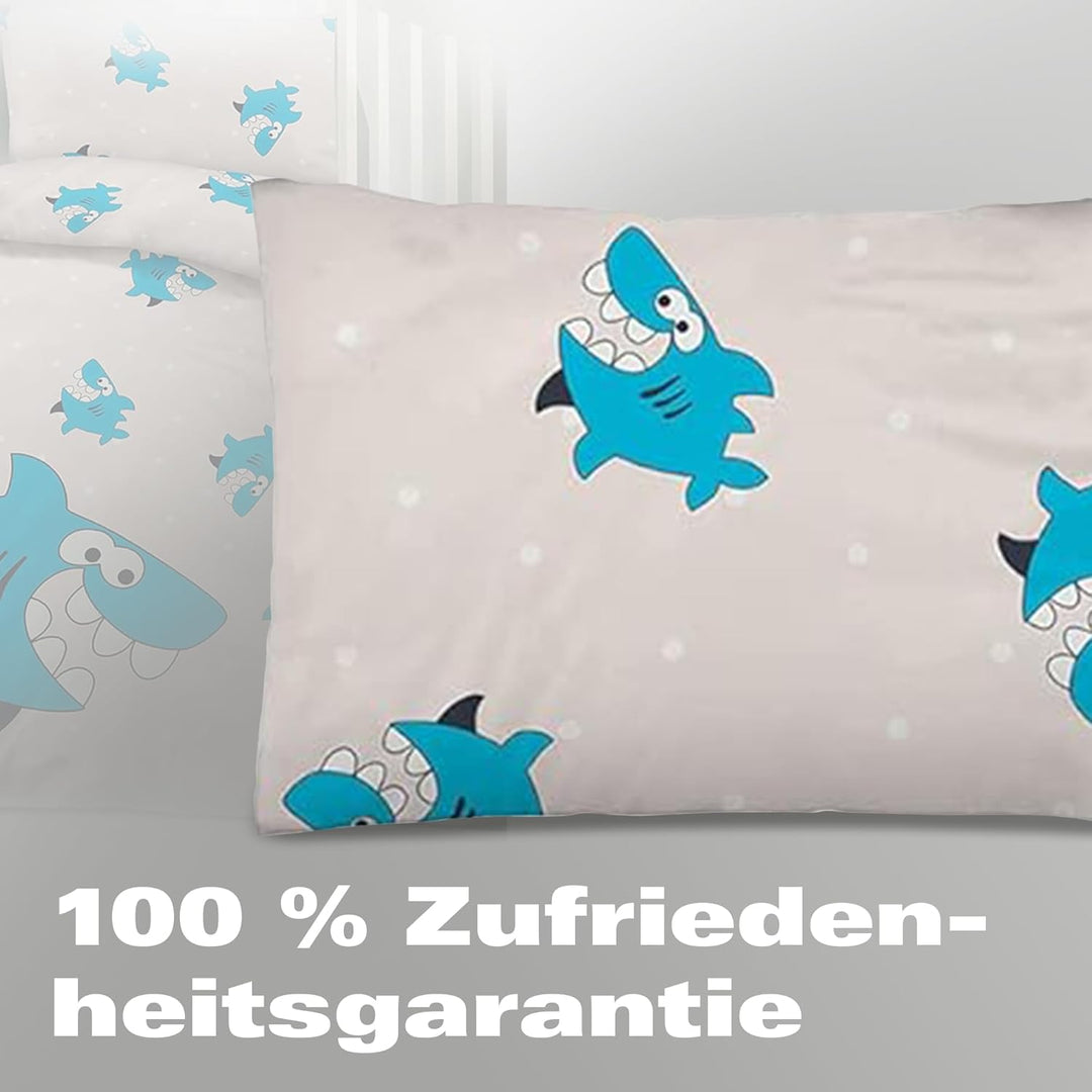 BaSaTex Kinder Baby Bettwäsche Set für Mädchen und Jungen | 100x135 cm + 40x60 cm | 100% Polyester M