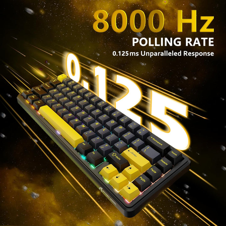 ATTACK SHARK Gaming-Tastatur &amp; -Maus-Set, X65 HE Kabelgebundene Magnettastatur und R1 Kabellose 59g