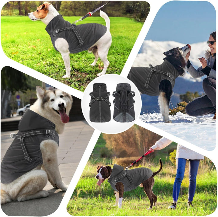 Mosucoirl Hunde Regenmantel Wasserdichter Hunde Kapuzenpullover Reflektierender Hunde Regenmantel mi