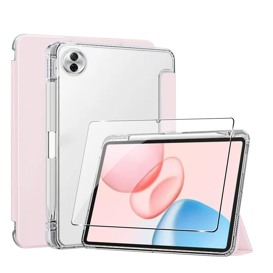 Schutzhülle für Honor Pad 10 Zoll mit Stifthalter + [1 Stück] Hartglas-Displayschutz, transparente S