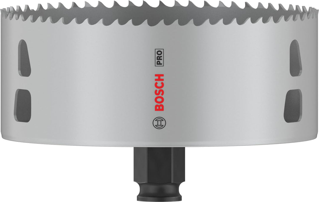 Bosch 1x PRO Multi Material Power Change Plus Lochsäge (für Weichholz, Trockenbauwand, Ø 121 mm, Pro