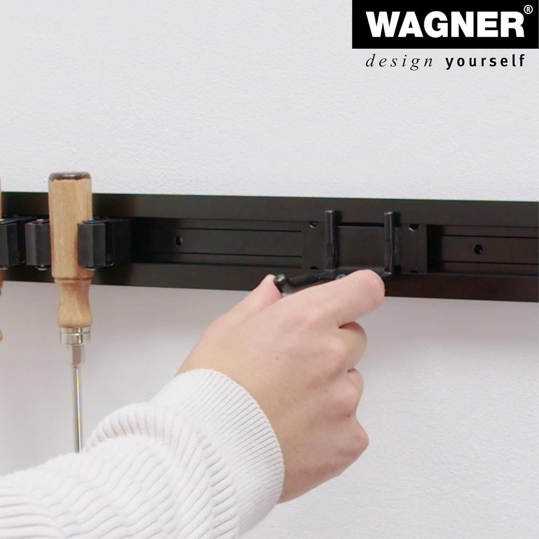 WAGNER - hooks4tools - Gerätehalter SCHLAUCH/KABEL - 127 x 103 x 245 mm, Stahl beschichtet Ral 9006,