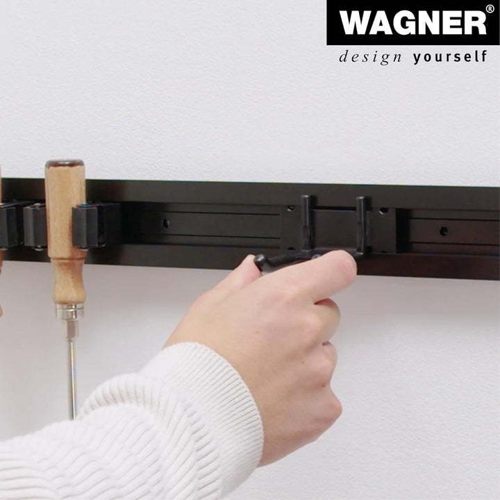 WAGNER - hooks4tools - Gerätehalter SCHLAUCH/KABEL - 127 x 103 x 245 mm, Stahl beschichtet Ral 9006,