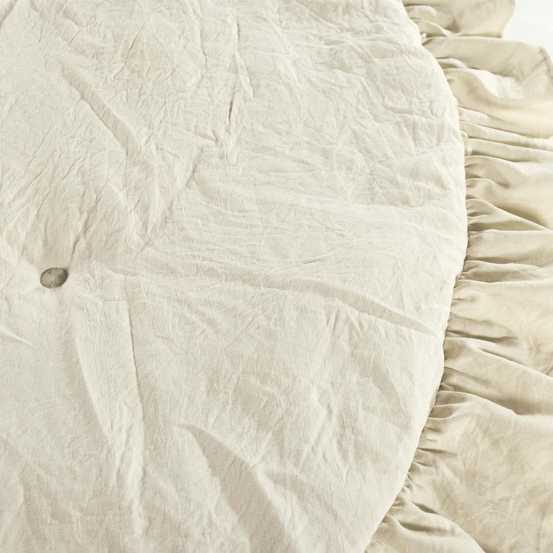 Lush Decor Baby Runde Rüschen-Spielmatte, 91,4 cm Durchmesser, neutral, Neutral