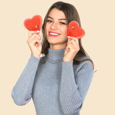 Handwärmer Taschenwärmer Herz Wärme-Kissen; Knickkissen Taschen-Wärmer für langanhaltende Wärme in j