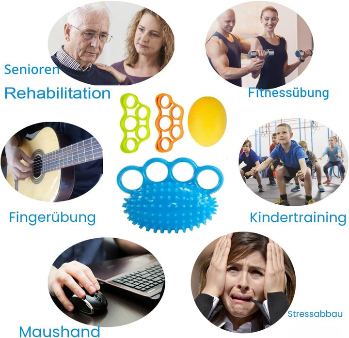 Handübungsbälle, Fingertherapie Squeeze Balls, Finger Stretcher zur Linderung von Handgelenkschmerze