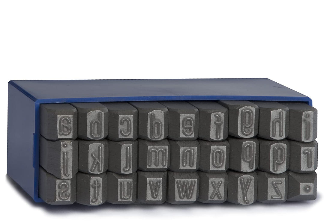GRAVUREM-S Schlagbuchstaben, Schlagstempel, Prägestempel, Einschlagbuchstaben - KLEINBUCHSTABEN a-z,