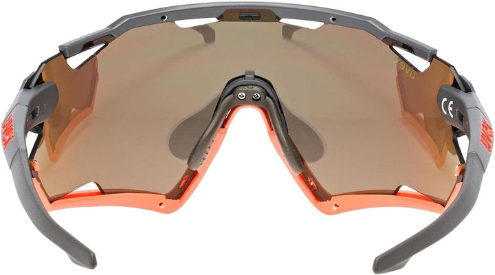 uvex Unisex Sportstyle 228 Sportbrille (1er Pack) Einheitsgrösse grey mat orange/orange, Einheitsgrö