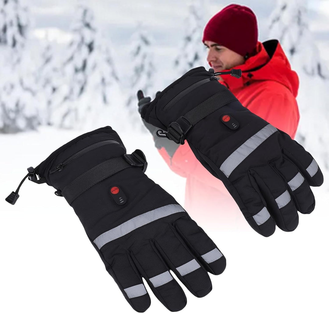 Sorandy Beheizte Hand Schuhe, Wiederaufladbare Batterie-Heizhandschuhe, 3-stufige Grosse Heizfläche,