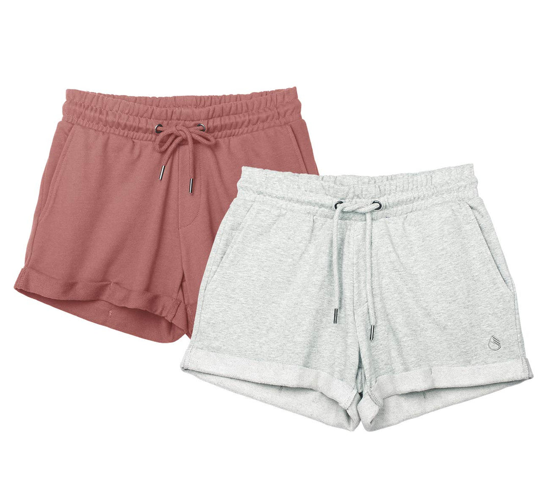 icyzone Damen Sportshorts Kurze Sporthose Atmungsaktive Laufshorts Bequeme Trainingsshorts für Fitne