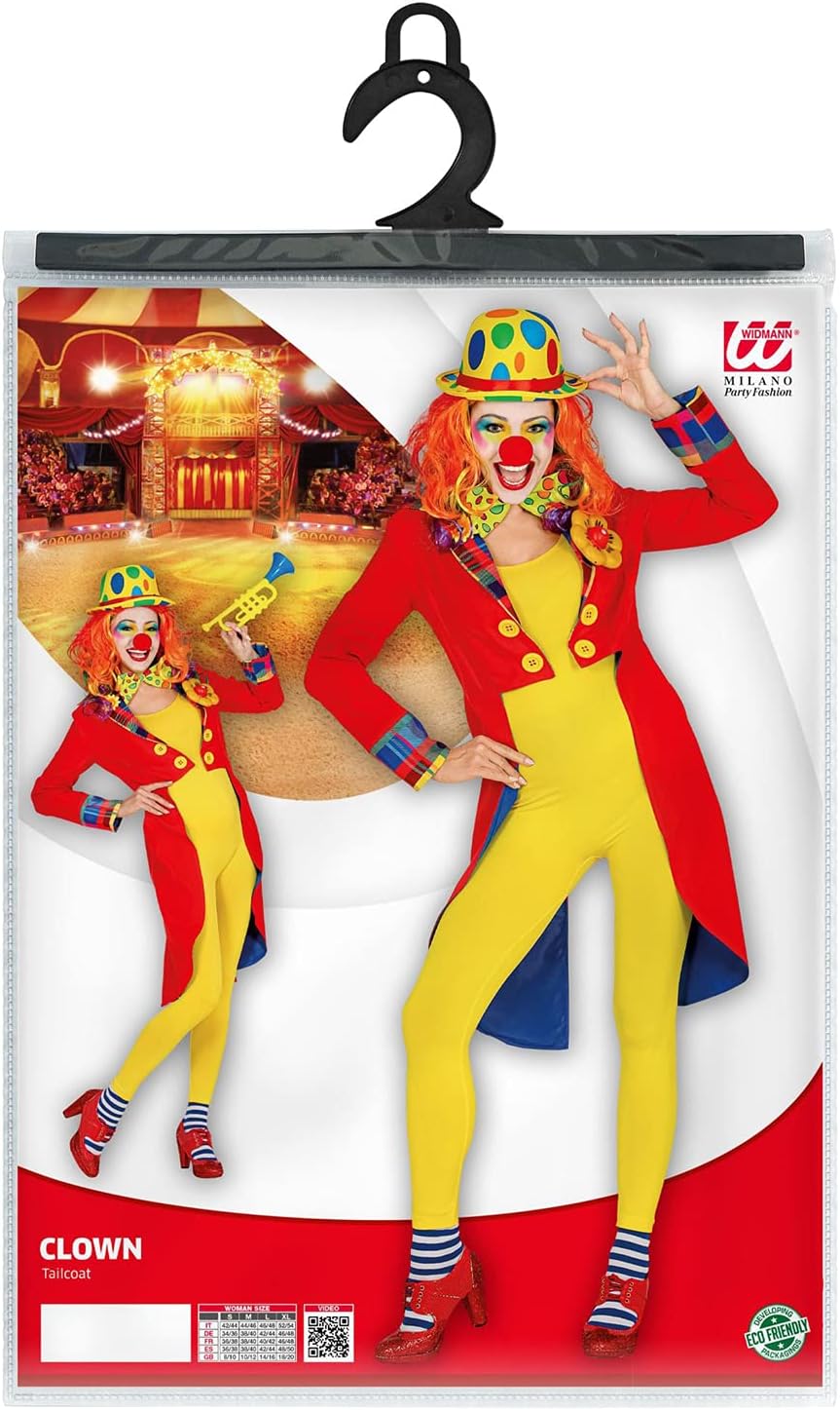 Widmann - Kostüm Clown, Frack, Zirkusdirektorin, Showgirl, Motto-Party, Karneval, M