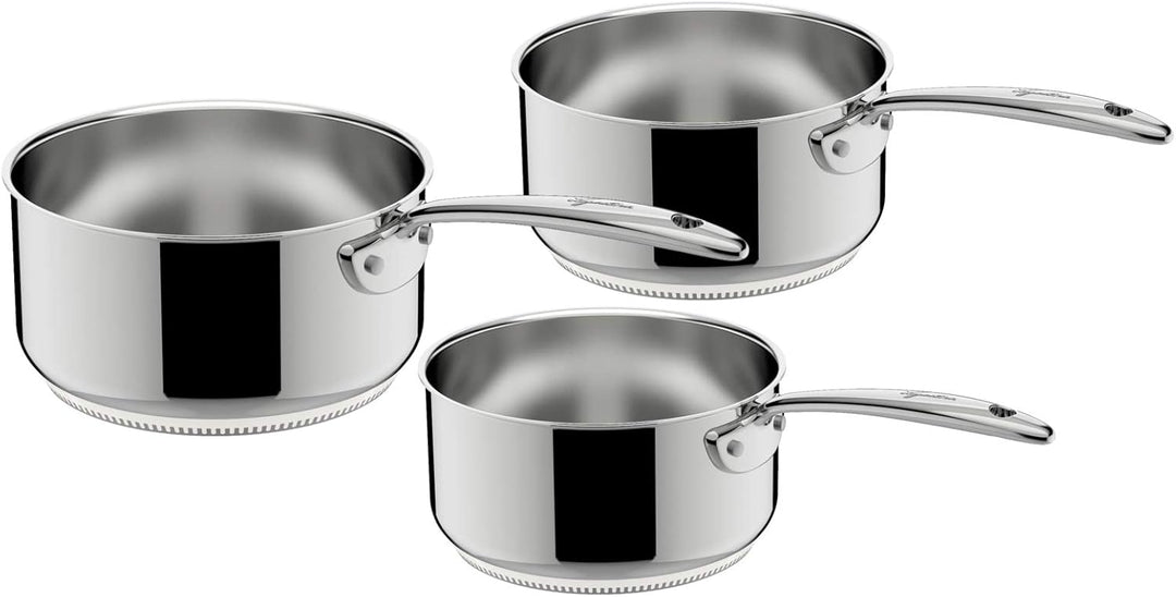 Lagostina Accademia Lagofusion Tiefe Kasserolle aus Edelstahl 18/10 mit Langem Griff, 20 cm Ø, Topf