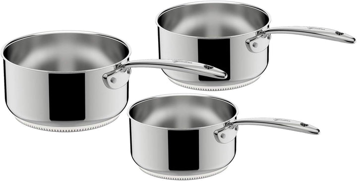 Lagostina Accademia Lagofusion Tiefe Kasserolle aus Edelstahl 18/10 mit Langem Griff, 20 cm Ø, Topf
