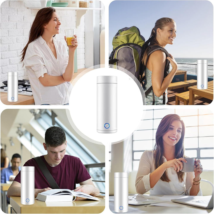 Kleiner Tragbarer Wasserkocher, Reise Wasserkocher Klein, 400ml Mini Electric Kettle, Tragbarer Elek