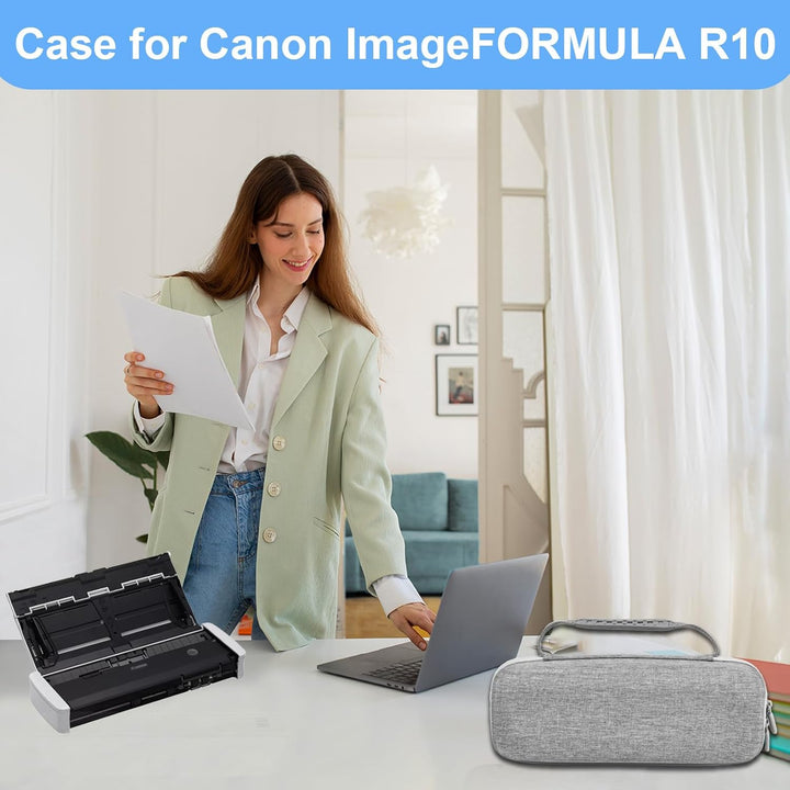 Harte EVA-Reisehülle passend für Canon imageFORMULA R10 / P-215II tragbarer Dokumentenscanner, nur H