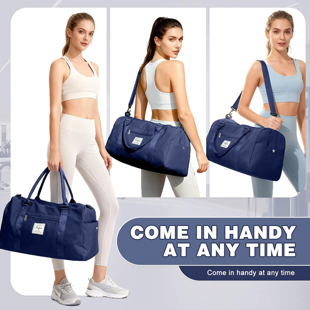 Sport Duffel Bag Damen Herren Sporttasche mit Schuhfach & Nassfach Reisetasche Handgepäck Tasche Spo