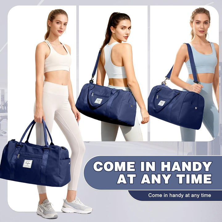 Sport Duffel Bag Damen Herren Sporttasche mit Schuhfach & Nassfach Reisetasche Handgepäck Tasche Spo