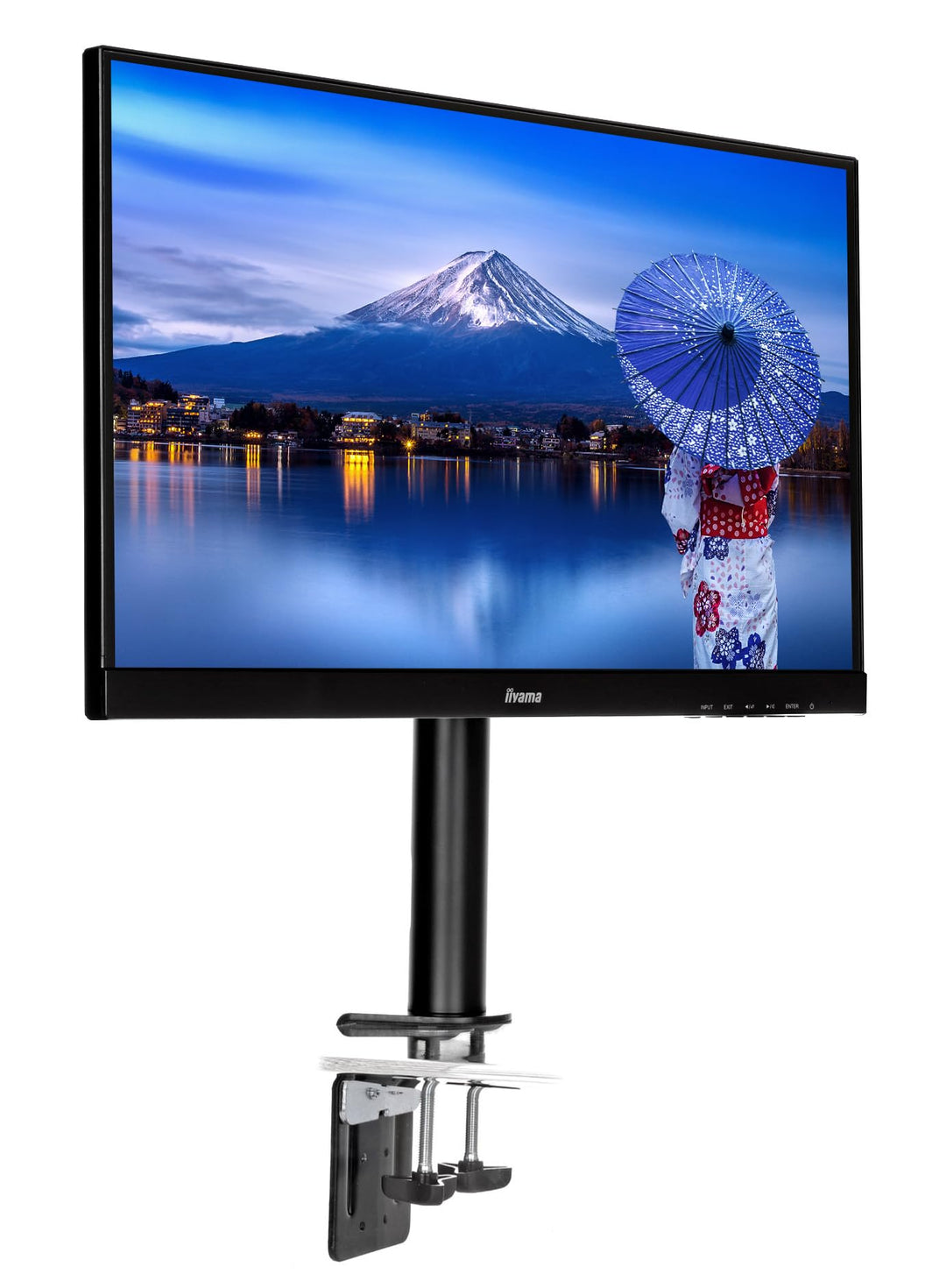 iiyama DS1001C-B1 Einzel-Monitor Halterung (Tischklemme oder Tischdurchführung) für Displays bis 32