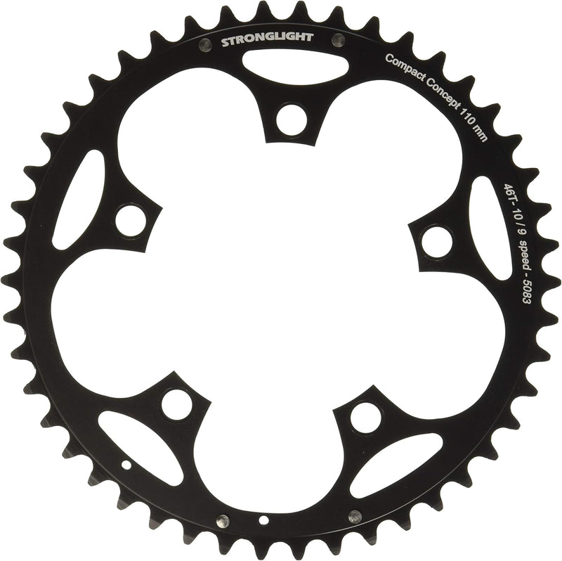 Stronglight Kettenblatt 46 zähne Schwarz, 46 zähne Schwarz
