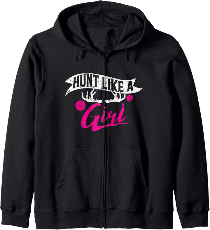 Hunt like a Girl Weidmann Heil Reh Hunter Weidmannsheil Hunt Kapuzenjacke