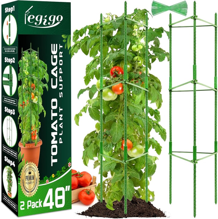 Legigo Tomaten Rankhilfe für Gartenpflanzen – Gurken Rankhilfe Metall, Tomatentopf mit Rankgitter fü