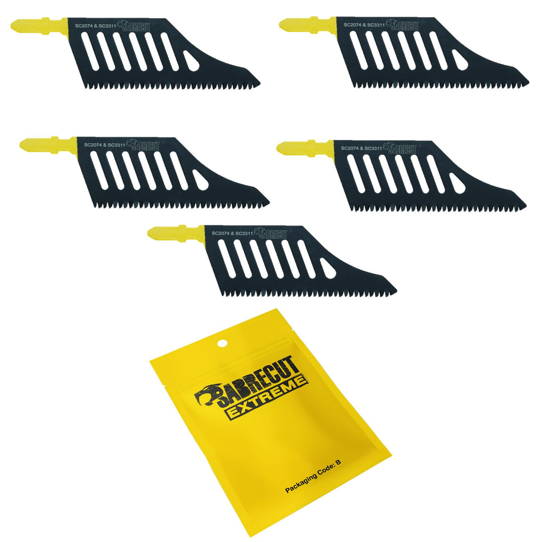 5 x SabreCut JSSC2074_5 T-Schaft HCS Wood Flush Cutting DT2074 Stichsägeblätter