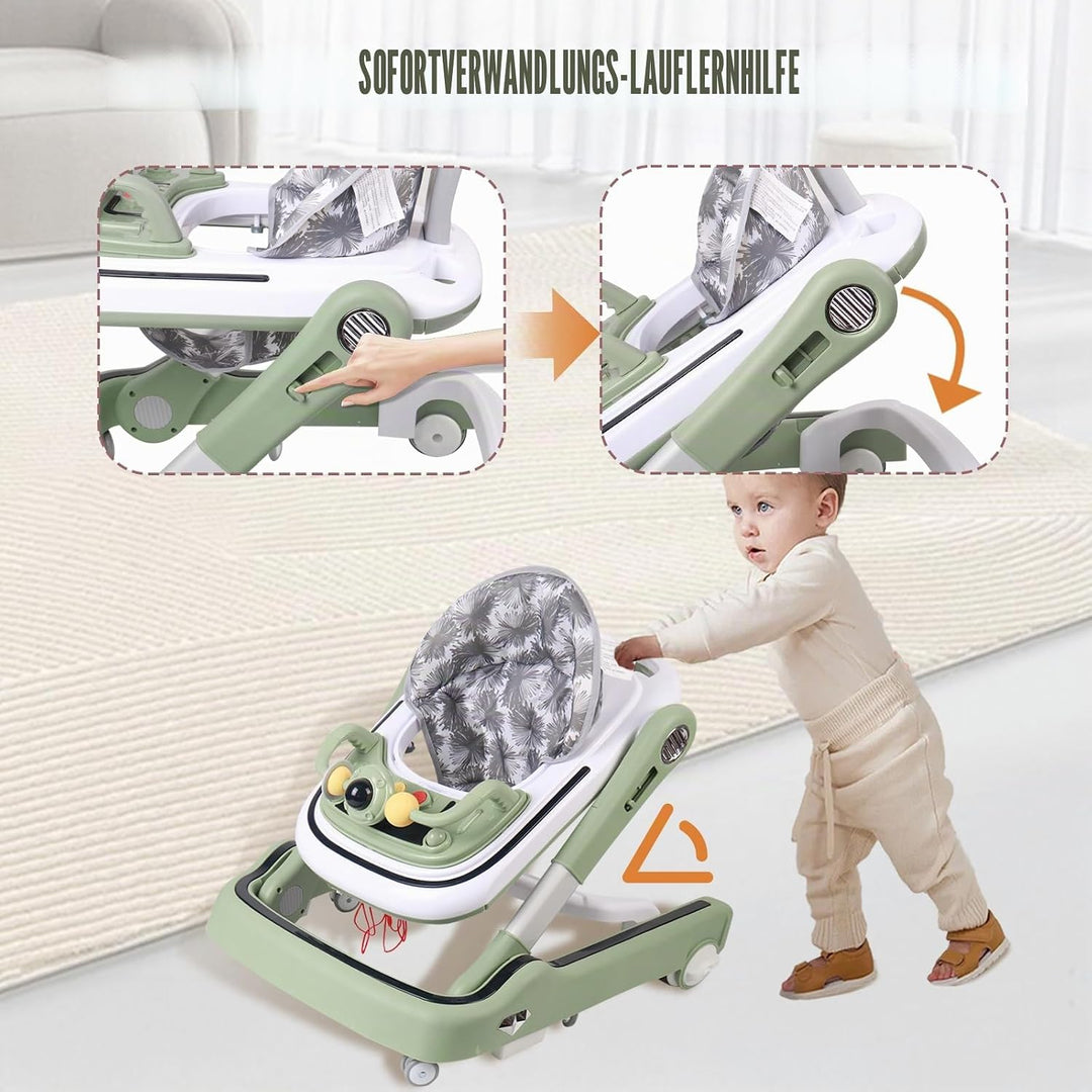 Faltbarer Lauflernwagen für Babys von 6 bis 18 Monaten – Lauflernhilfe für Jungen und Mädchen mit le