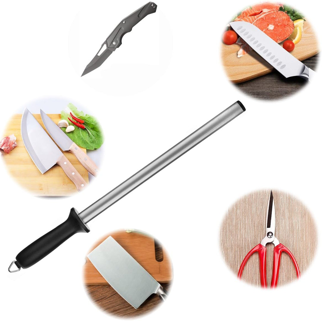 ARCCI 26CM Diamant Wetzstahl Messerschärfer Stab 600 Körnung, Professionelle Wetzstab für Koch, Wetz