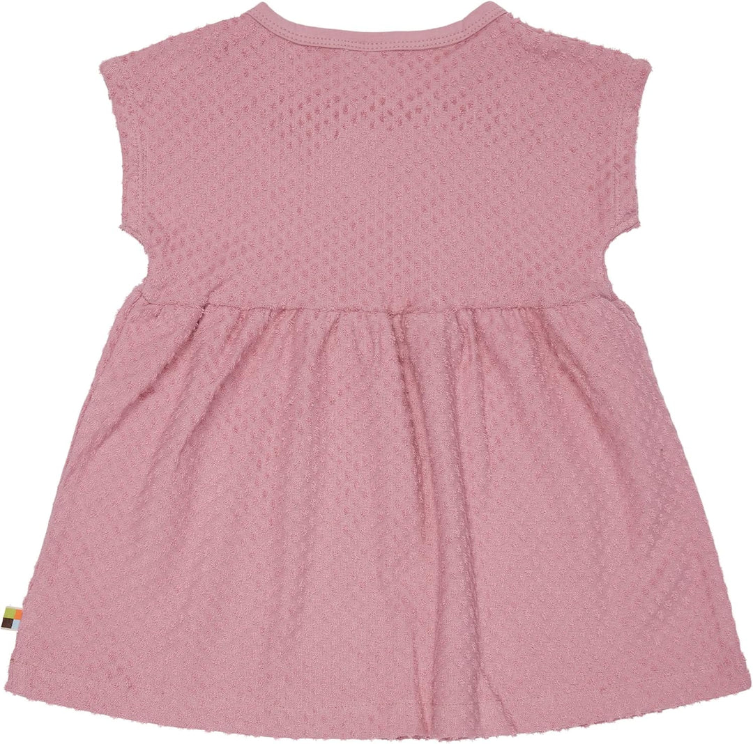 loud + proud Mädchen Aus Frottee mit Punkten, GOTS Zertifiziert Kinderkleid 98-104 Aster, 98-104 Ast