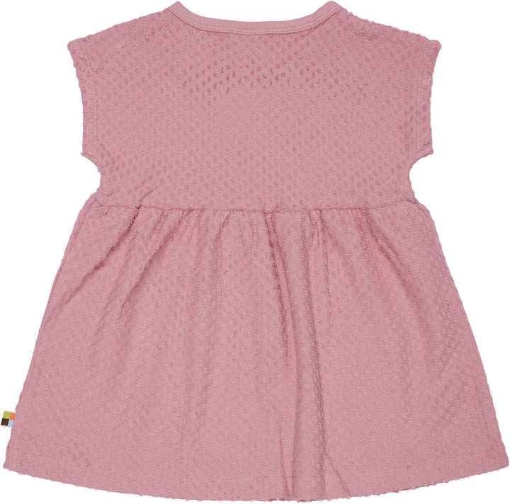 loud + proud Mädchen Aus Frottee mit Punkten, GOTS Zertifiziert Kinderkleid 98-104 Aster, 98-104 Ast