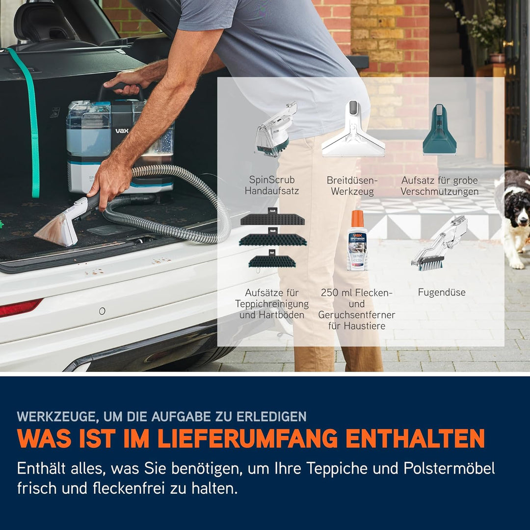 Vax SpotWash Max Pet-Edition Fleckenreiniger Leistungsstarker Teppich-und Polsterreiniger Gerät mit