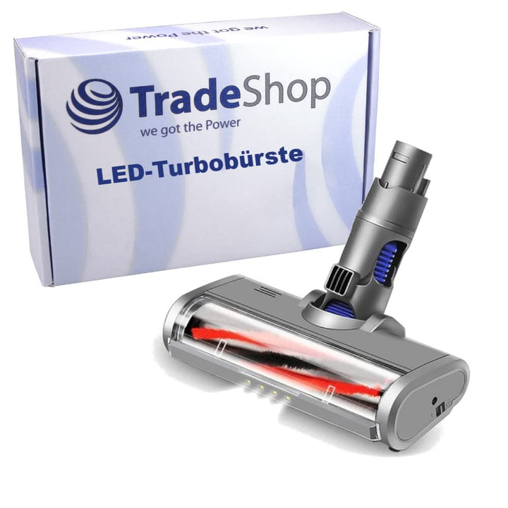 Trade-Shop LED Elektro Turbodüse/Bodenrolle/Staubsaugerdüse/Softrolle kompatibel mit Dyson V6 DC58 D