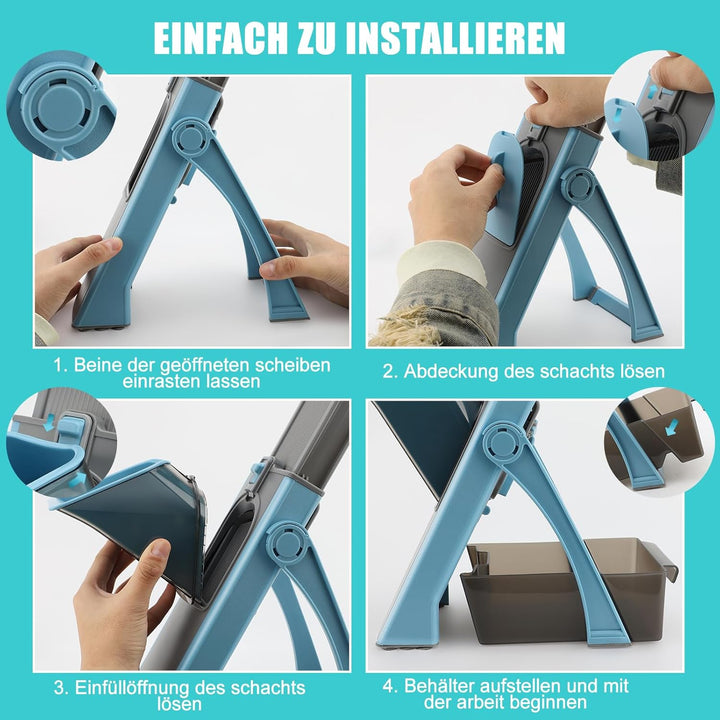 Küchenlebensmittelzerkleinerer, Multifunktionaler Gemüseschredder, Handhack- und Schneidewerkzeug fü
