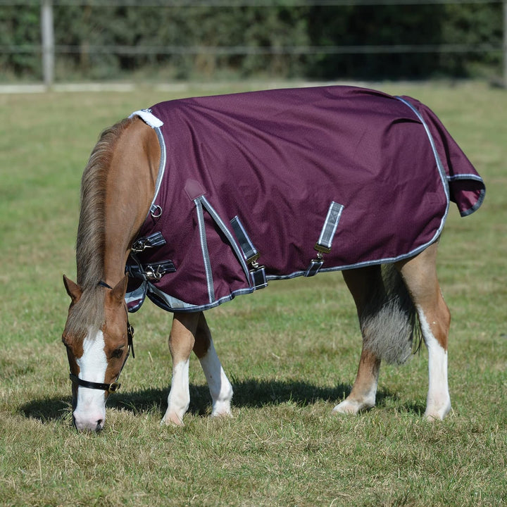Weatherbeeta - Comfitec Plus Dynamic II Standard Pferdedecke (137cm) (Weinrot/Grau/Weiss), 137cm
