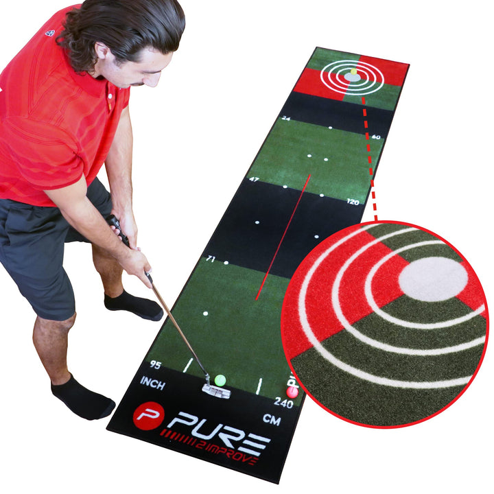 Pure2Improve Unisex Golf Putting Matte, Grün 3, 3