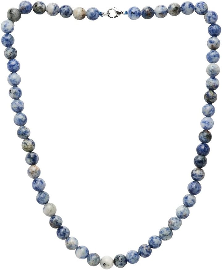 Handgemachte Herren Perlenkette Kette Tigerauge Onyx Grau Achat Jaspis | 8MM Natürliche Edelsteine H